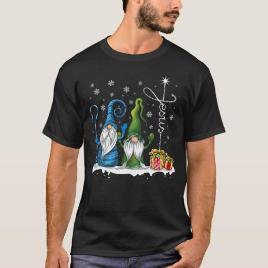 Frohe Weihnachts Gnomes Xmas Familie Männer Frauen T-Shirt (Vorderseite)