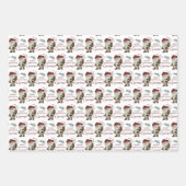 Frohe Weihnachts Gnomie Wrapping Paper Sheets Geschenkpapier Set (Vorderseite 3)