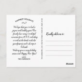 Frohe Weihnachts Gold Botanicals, 2 Fotos Postkarte (Rückseite)