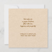 Frohe Weihnachts-Gold-Bow Vintag Karte (Rückseite)