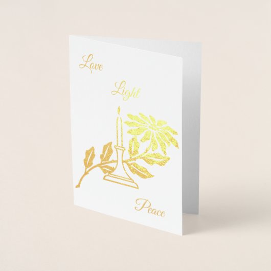 Frohe Weihnachts Gold Foil Candlelight Folienkarte (Vorderseite)