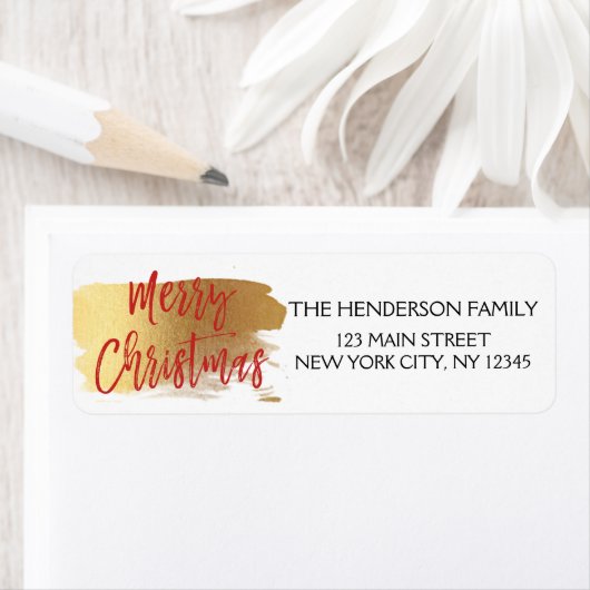 Frohe Weihnachts Gold Foil und Red Christmas Scrip (Insitu)