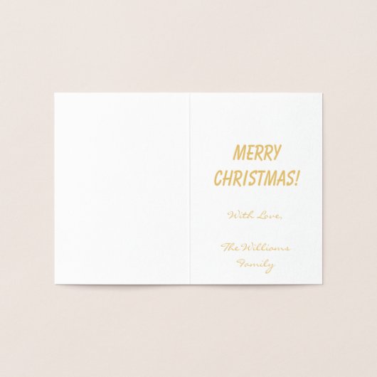 Frohe Weihnachts Gold Foil Weihnachtsbaum Kerzen Folienkarte (Innenseite)