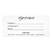 Frohe Weihnachts Gold Glitzer Fir Branche Geschenk Werbekarte (Hinten)