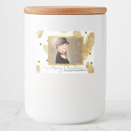 Frohe Weihnachts-Gold-Glitzer-Foto - Food Label Lebensmitteletikett