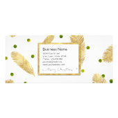 Frohe Weihnachts Gold Glitzer Script Discount Card Werbekarte (Hinten)