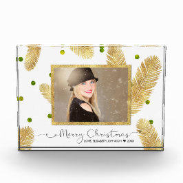 Frohe Weihnachts Gold Glitzer Script - Foto Block
