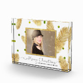 Frohe Weihnachts Gold Glitzer Script - Foto Block (Rechts)