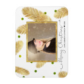 Frohe Weihnachts Gold Glitzer Script - Foto Magnet (Vertikal)
