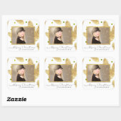 Frohe Weihnachts Gold Glitzer Script Foto Sticker (Blatt)