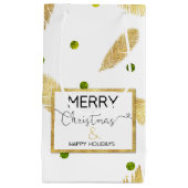 Frohe Weihnachts Gold Glitzer Script Kleine Gesche Geschenktüte (Vorderseite)