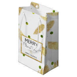 Frohe Weihnachts Gold Glitzer Script Kleine Gesche Geschenktüte