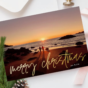 Frohe Weihnachts-Gold-Hochzeit Ankündigung Foto