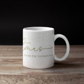 Frohe Weihnachts-Gold-Kalligrafie-Script-Glitzer Kaffeetasse