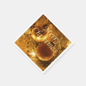 Frohe Weihnachts-Gold-Ornamente Serviette (Ecke)