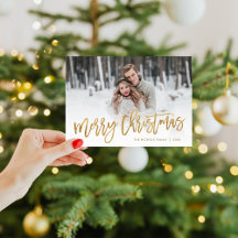 Frohe Weihnachts Gold Script Foto Overlay