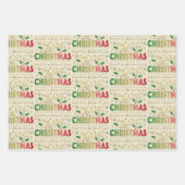 Frohe Weihnachts-Gold-Script Geschenkpapier Set (Vorderseite 3)