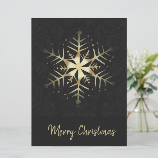 Frohe Weihnachts Gold Snowflake (Stehend Vorderseite)