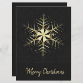 Frohe Weihnachts Gold Snowflake (Vorne/Hinten)