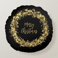 Frohe Weihnachts-Gold-Stars auf Black