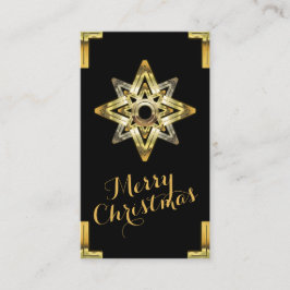 Frohe Weihnachts-Gold-Stars-Geschenk-Tag Visitenkarte