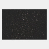 Frohe Weihnachts Gold Stars Gold Herz Muster Geschenkpapier Set (Vorderseite 2)