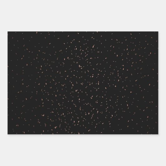 Frohe Weihnachts Gold Stars Gold Herz Muster Geschenkpapier Set (Vorderseite 2)