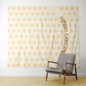 Frohe Weihnachts Gold Stars Hintergrund Wandteppich (Beispiel (Horizontal))