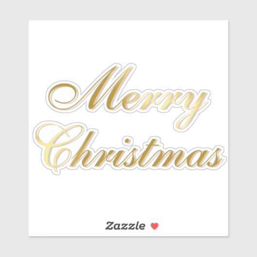 Frohe Weihnachts-Gold-Sticker Aufkleber (Blatt)