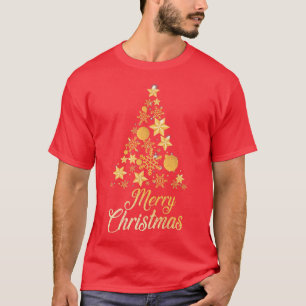 Frohe Weihnachts Gold Tree Neujahrsfeier T-Shirt
