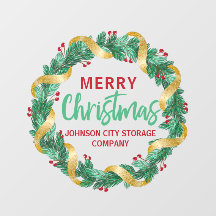 Frohe Weihnachts Gold Wreath Chic Custom Company