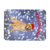 Frohe Weihnachts Golden Retriever Magnet (Horizontal)