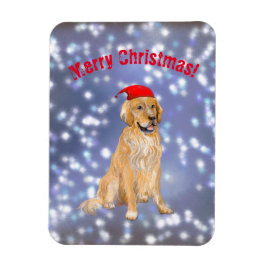 Frohe Weihnachts Golden Retriever Magnet