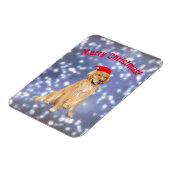 Frohe Weihnachts Golden Retriever Magnet (Linke Seite)