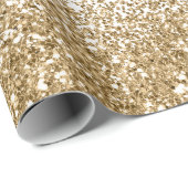 Frohe Weihnachts-Goldtypografie Eleganter Glitzer Geschenkpapier (Rolleneckpunkt)