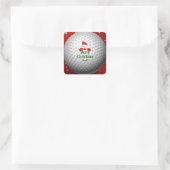 Frohe Weihnachts Golf Ball Aufkleber (Tasche)