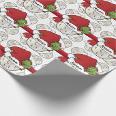 Frohe Weihnachts-Golf-Ball | DIY Name Geschenkpapier (Ecke)