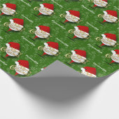 Frohe Weihnachts-Golf-Ball - DIY Text Geschenkpapier (Ecke)