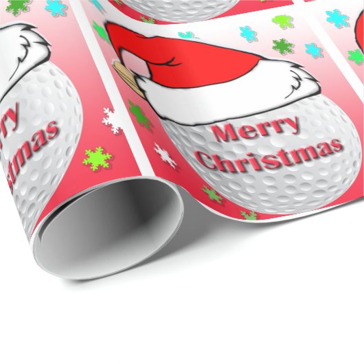 Frohe Weihnachts Golf Ball Packpapier (Rolleneckpunkt)