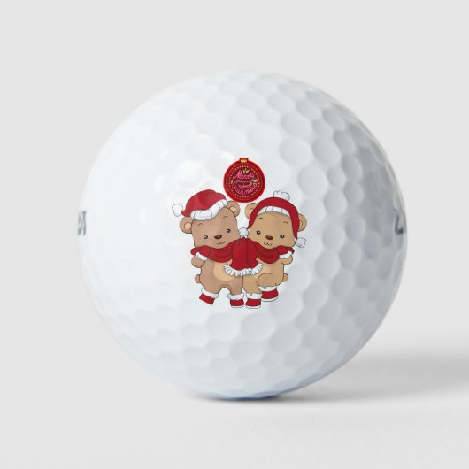 Frohe Weihnachts-Golf-Balls - Perfektes Geschenk f Golfball (Vorderseite)
