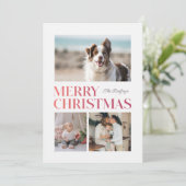 Frohe Weihnachts-Gradient Headline-Urlaubskarte Feiertagskarte (Stehend Vorderseite)