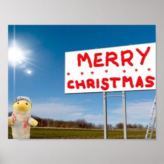 Frohe Weihnachts Graffiti Poster (Vorne)
