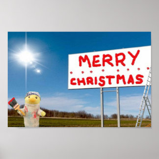 Frohe Weihnachts Graffiti Poster