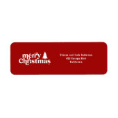 Frohe Weihnachts-Grafik-Baum Retro-Schriftart (Vorne)