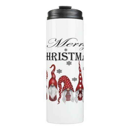 Frohe Weihnachts-Grafik-Tee-Shirt Thermosbecher (Vorderseite)