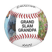 Frohe Weihnachts-Grandpa-Foto Baseball (Vorderseite)