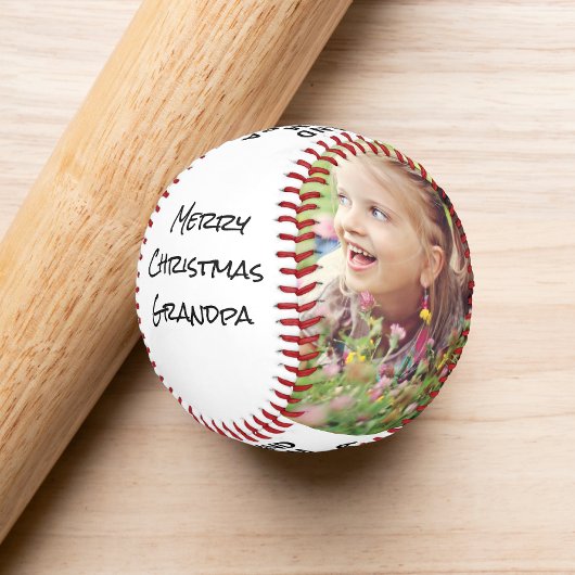 Frohe Weihnachts-Grandpa-Foto Baseball