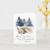 Frohe Weihnachts-Grandtochter von Großeltern Karte (Gelbe Blume)