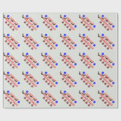 Frohe Weihnachts Gray Red Wrapping Paper Geschenkpapier (Flach)
