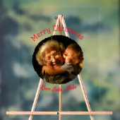 Frohe Weihnachts-Großmutter-Foto-Kreis Acrylschild (Neutral)